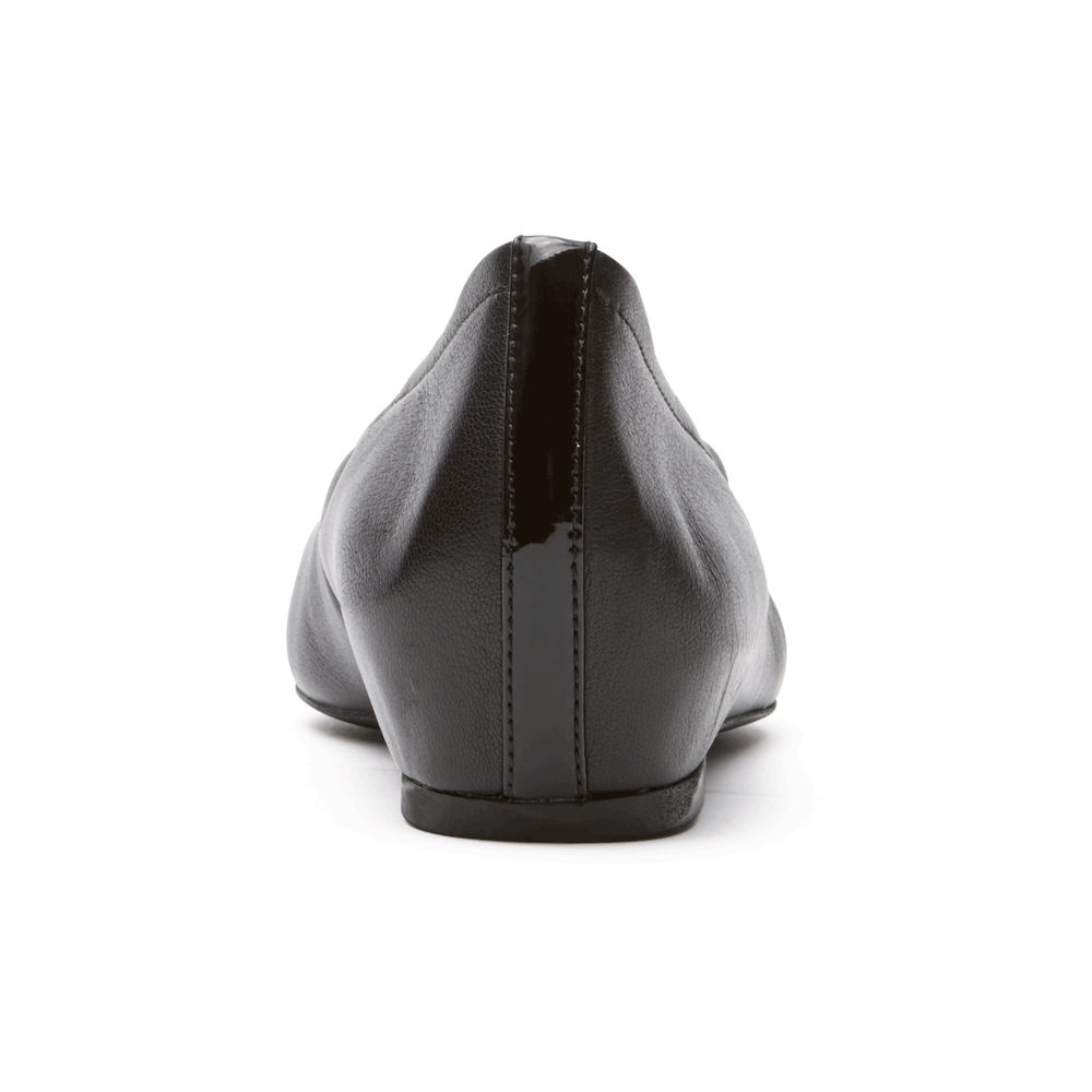 Rockport Lägenheter Skor Dam Svarta - Total Motion Hidden Wedge Tied Ballet - PERMC0195